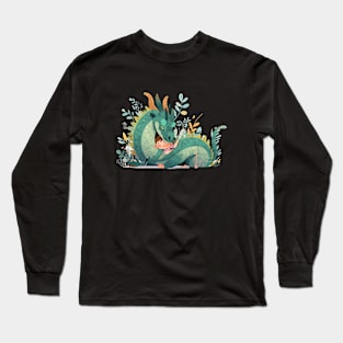 Adorable Dragon Animal Loving Cuddle Embrace Children Kid Tenderness Long Sleeve T-Shirt